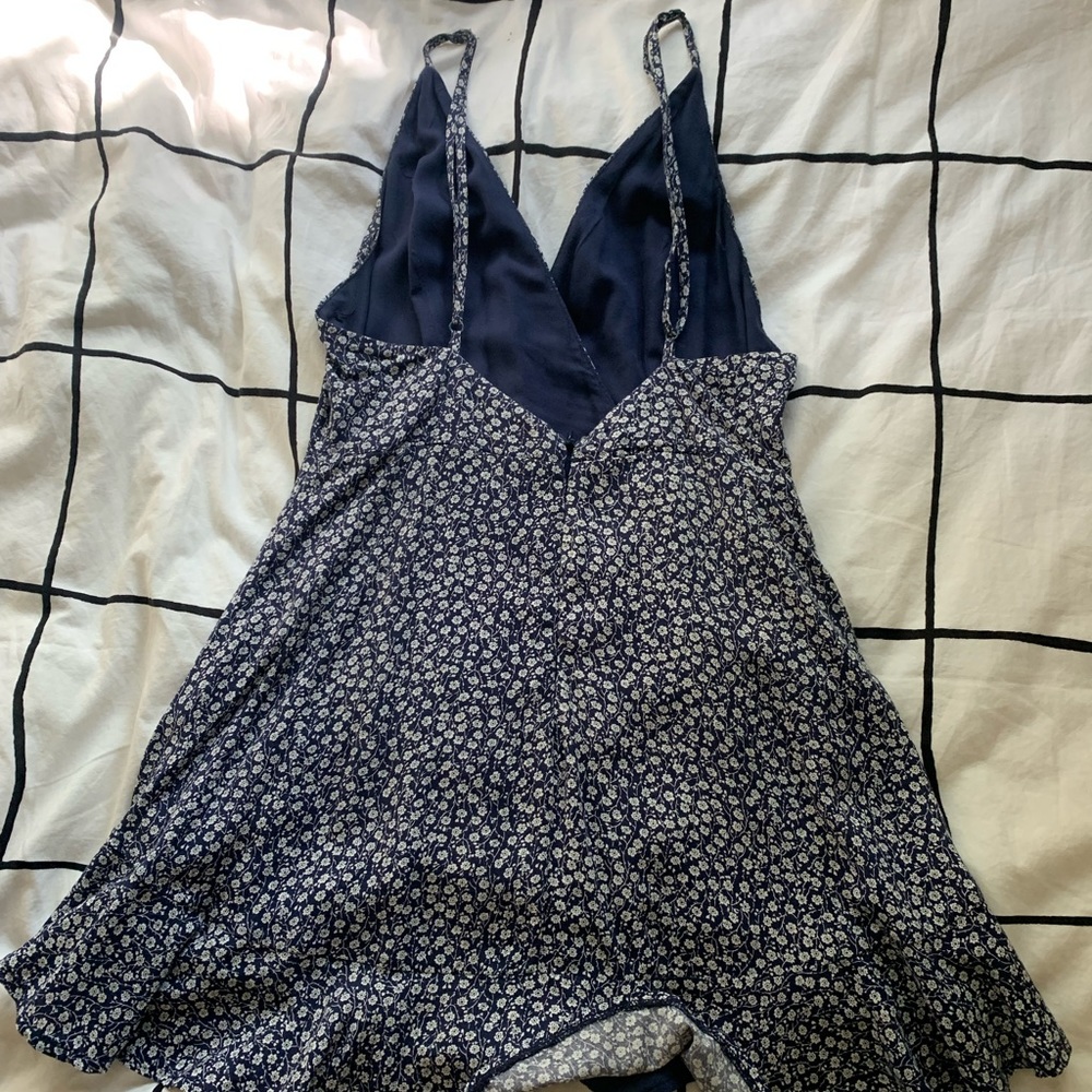 Blue floral romper